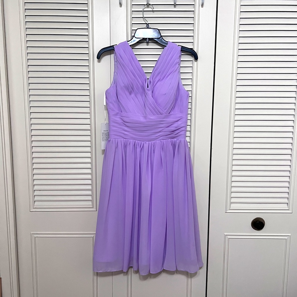Dressystar, brand new chiffon dress, purple, fits S-M